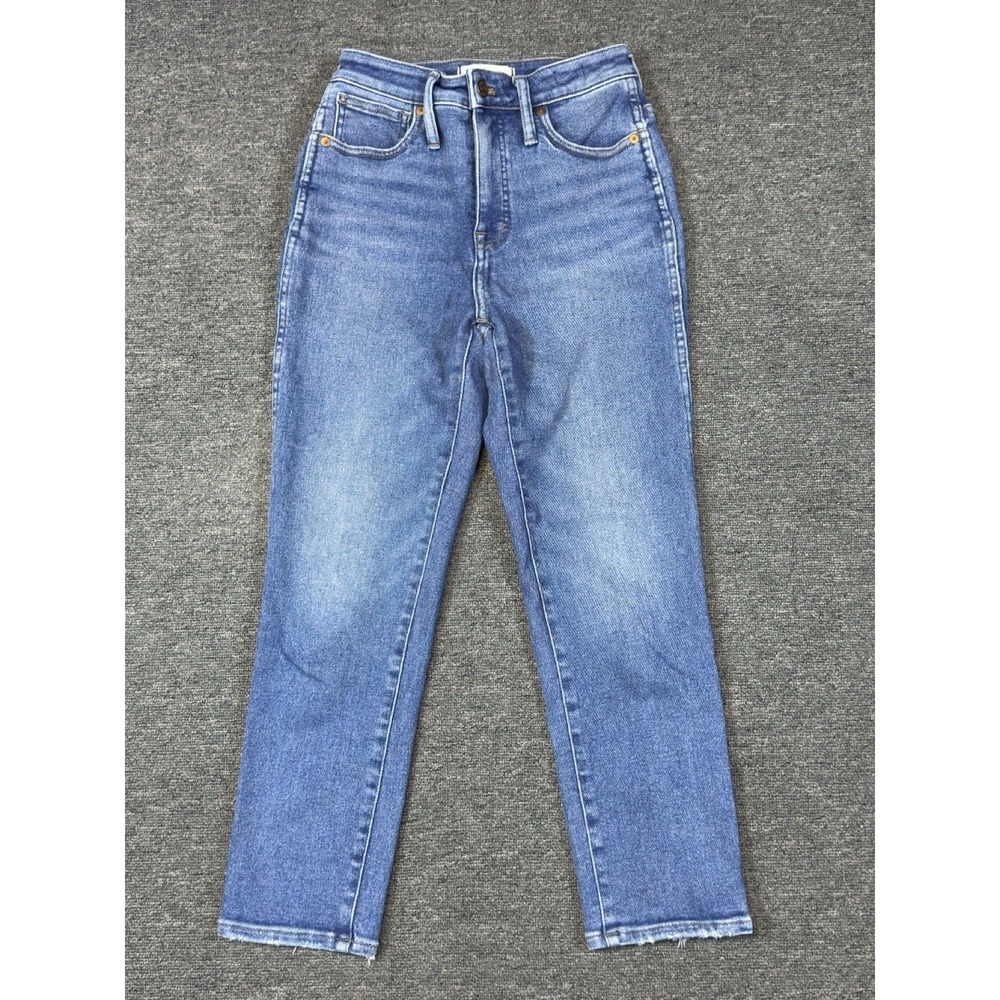 Madewell Curvy Stovepipe Jeans Size 25 Petite Straight Mid Rise Stretch